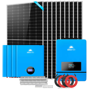 SunGold Power | 10kW Off-Grid Solar Kit | 5.5kW Solar Panels | 20.48kWh Lithium Battery | 48V/120V/240V Inverter
