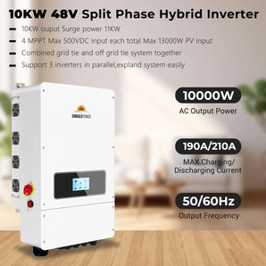 SunGold Power Complete Hybrid Solar Kit  | 10000W 48V 120V/240V Output 20.48KWH Lithium Battery | 8300 Watt Solar Panel