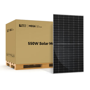 Rich Solar MEGA 550 | 550 Watt Bifacial Solar Panel | High Efficiency | Best Solar Panel for Grid-Tie and Off-Grid | UL Certified