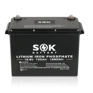 SOK Battery | Lithium Iron Phosphate 12V 100Ah Battery | Marine Grade