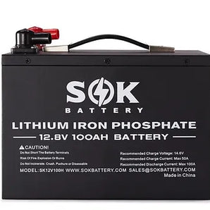 SOK Battery | 12V100Ah LiFePO4 Battery| Bluetooth & Built-in heater