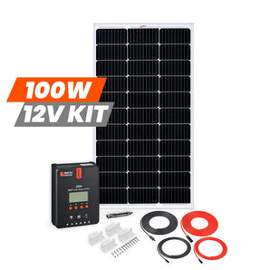 Rich Solar 1 Panel Solar Kit | 100 Watt - High-Efficiency Monocrystalline Solar Panel, Easy Installation, Perfect for RVs, Boats, Camping