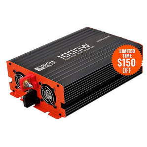 Rich Solar 1000 Watt Industrial Pure Sine Wave Inverter | 12 Volt DC to 110 Volt AC | High-Frequency Inverter with Overload Protection