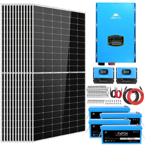 SunGold Power SGK-12MAX Complete Off-Grid Solar Kit 12000W 48V 120V/240V Output 10.24KWH Lithium Battery 5400 Watt Solar Panel