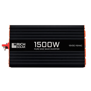 Rich Solar 1500 Watt Industrial Pure Sine Wave Inverter | High-Performance, Portable Inverter for Off-Grid Solar Power Systems