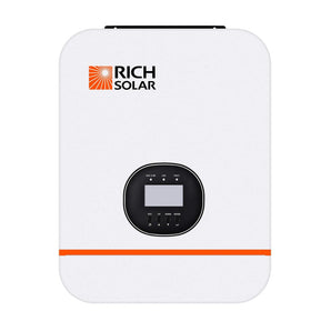 Rich Solar 3000 Watt (3kW) 48 Volt Off-grid Hybrid Solar Inverter with MPPT Charge Controller, LED Display, Configurable Grid or Solar Input Priority