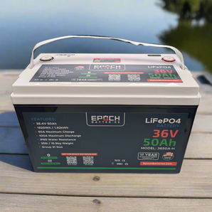 Epoch Batteries 36V 50Ah | Group 31 Size | Lithium Battery | Heated & Bluetooth | IP54 Waterproof