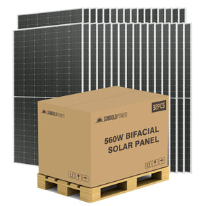 SunGold Power 560 WATT Bifacial PERC Solar Panel Full Pallet (32 Panels)