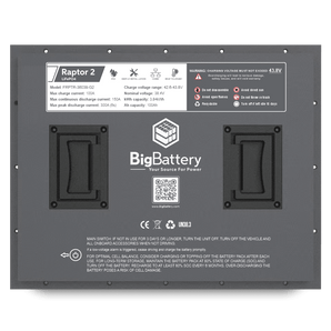 BigBattery 36V RAPTOR 2 LiFePO4 Battery | 3.84kWh | Long-lasting Power for Golf Carts, RVs, Off-Grid Power