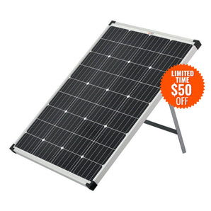 Rich Solar MEGA 100 Watt Portable Solar Panel | 100W Monocrystalline Solar Panel with Kickstand, IP65 Waterproof