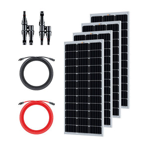 Rich Solar 4 Panel Solar Kit for Portable Power Stations | 400 Watt - Charge Your Solar Generators with Quiet, Clean Energy