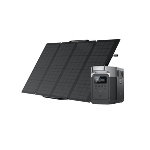 EcoFlow DELTA + 160W Portable Solar Panel | 1260Wh Capacity | 1800W Peak Output | Fast Charging Technology