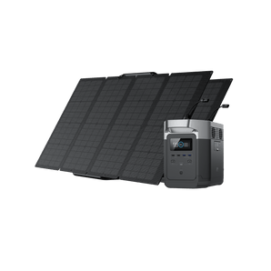 EcoFlow DELTA + 160W Portable Solar Panel | 1260Wh Capacity | 1800W Peak Output | Fast Charging Technology