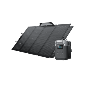 EcoFlow DELTA 2 + 220W Portable Solar Panel - High-Capacity Solar Generator