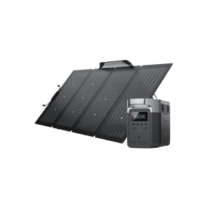 EcoFlow DELTA + 220W Portable Solar Panel - High-Power Charging | 1260Wh Capacity | 1800W AC Output