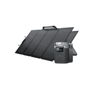 EcoFlow DELTA + 220W Portable Solar Panel - High-Power Charging | 1260Wh Capacity | 1800W AC Output