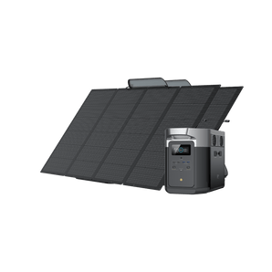 EcoFlow DELTA Max + 400W Solar Panel | 2400W, 5.8kWh, 800W Max Solar, IP68, 3Y Warranty